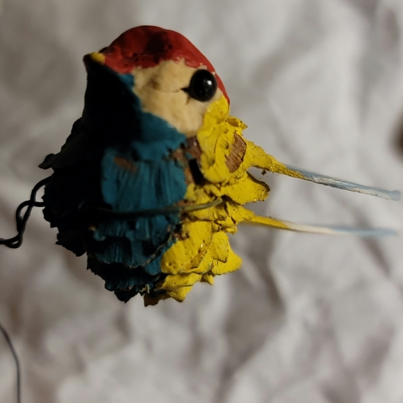 Vintage Handpainted Bird Made in Denmark Pinecone Painted Bird - Picture 2 of 6